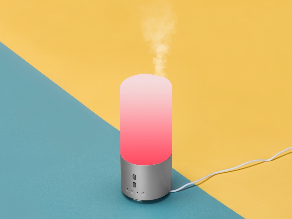 Увлажнитель воздуха с подсветкой Breathe под нанесение - цвет белый ...