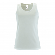 Майка SPORTY TT WOMEN, женская, белая Майка SPORTY TT WOMEN, женская, белая