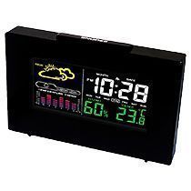 Погодная станция «Муссон»: часы с будильником, дата, термометр, барометр, гигрометр