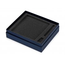 Коробка с ложементом Smooth L для ручки, флешки и блокнота А5, синяя