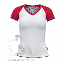 Футболка Moscow Style W, женская, белая с красным