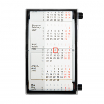 Календарь настольный на 2 года для рекламных вставок, серый