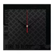 Часы настенные стеклянные Hard Work Black Часы настенные стеклянные Hard Work Black