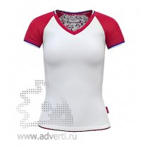 Футболка Moscow Style W, женская, белая с красным
