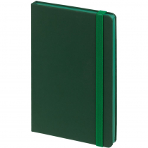 Блокнот Shall, с белой бумагой, зеленый