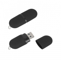 Флеш-карта Камень с покрытием soft grip, серая Флеш-карта Камень с покрытием soft grip, серая