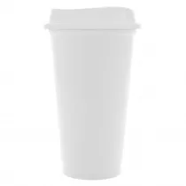Стакан с крышкой Color Cap White