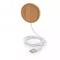 Магнитное устройство для беспроводной зарядки Bamboo, 10 Вт Магнитное устройство для беспроводной зарядки Bamboo, 10 Вт