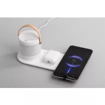 Настольная беспроводная (15W) зарядная станция Smart Home с bluetooth колонкой-лампой Настольная беспроводная (15W) зарядная станция Smart Home с bluetooth колонкой-лампой