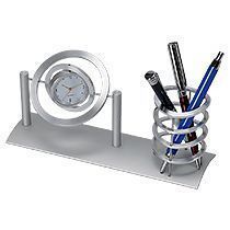 Подставка для канцелярских принадлежностей с часами «Орбита»