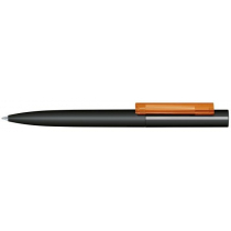 Шариковая ручка Headliner Soft Touch, чёрная с оранжевым