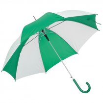 Зонтик-трость DISCO & DANCE, белый с зеленым