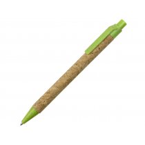 Ручка из пробки и переработанной пшеницы шариковая Evora, зеленая