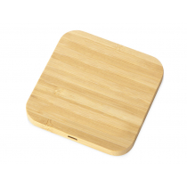 USB-хаб с беспроводной зарядкой из бамбука Plato, 5 Вт USB-хаб с беспроводной зарядкой из бамбука Plato, 5 Вт