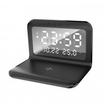 Настольные часы Smart Time с беспроводным ЗУ, будильником и термометром, со съёмным дисплеем