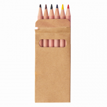 Набор цветных карандашей мини TINY, 6 цветов