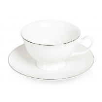 Чайная пара Preston с серебряной каймой