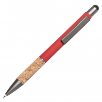 Ручка шариковая FACTOR GRIP со стилусом, красная