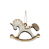 Ёлочная игрушка Лошадка, красная