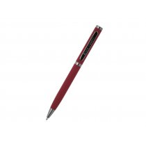Ручка металлическая Firenze, софт-тач, красная