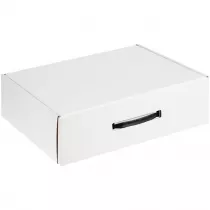 Коробка самосборная Light Case, белая, с черной ручкой Коробка самосборная Light Case, белая, с черной ручкой