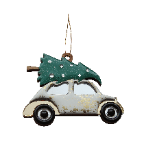 Ёлочная игрушка Машинка, красная