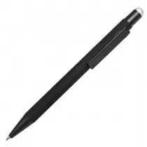 Ручка шариковая FACTOR BLACK со стилусом, черная с серебристым Ручка шариковая FACTOR BLACK со стилусом, черная с серебристым