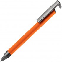 Ручка шариковая Standic с подставкой для телефона, серая Ручка шариковая Standic с подставкой для телефона, серая