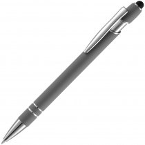 Ручка шариковая Pointer Soft Touch со стилусом, зеленая