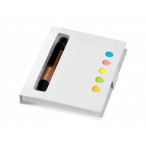 Набор стикеров Expose с ручкой и блокнотом А7, натуральный Набор стикеров Expose с ручкой и блокнотом А7, натуральный