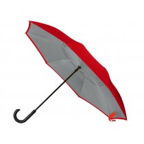 Зонт-трость наоборот Inversa, черный с желтым