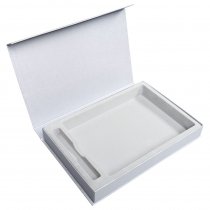 Коробка Silk с ложементом под ежедневник 15х21 см и ручку, ver.2, синяя