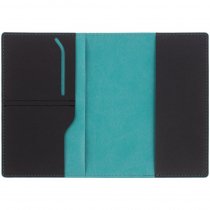 Обложка для паспорта Multimo, черная с оранжевым