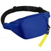 Поясная сумка SPLIT TO GO, синяя с зеленым