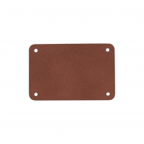 Шильд 4х6 см имитация кожи, серый