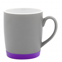 Кружка Make Me To Go, серая с фиолетовым