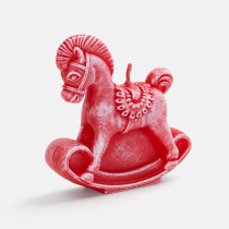 Свеча фигурная Лошадка-качалка, голубая