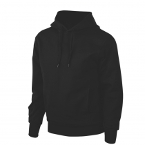 Толстовка с капюшоном без молнии, унисекс, черная