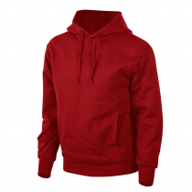 Толстовка с капюшоном без молнии 320, унисекс, красная
