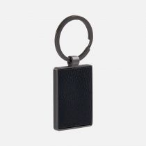 Брелок Gun Metal Leather Rectangle