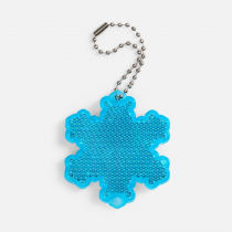 Пешеходный светоотражатель с цепочкой Снежинка, синий