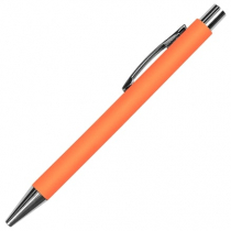 Ручка шариковая Flamingo, пластиковая, софт тач, красная