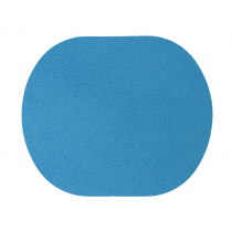 Патч Овал, nubuk, голубой