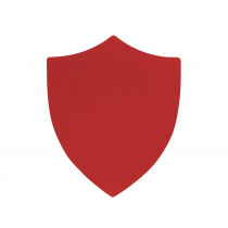 Патч Щит, soft-touch, красный