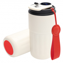 Термокружка Ashly To Go, белая с красным