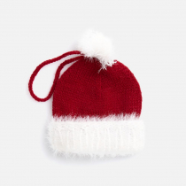 Подвеска на елку Вьюжка, шапочка, красная