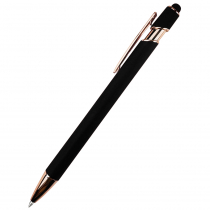 Ручка металлическая Brina софт-тач, красная