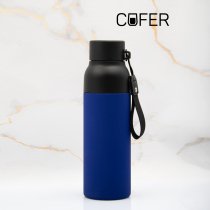 Термобутылка Button Black, черная