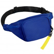 Поясная сумка SPLIT TO GO, синяя с зеленым