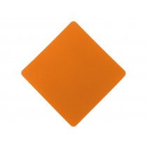 Патч Ромб, soft-touch, оранжевый
